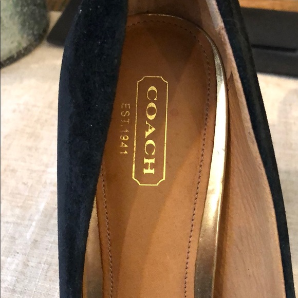 Coach suede and leopard print heels - Picture 2 of 6